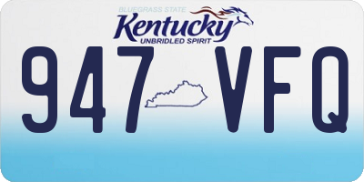 KY license plate 947VFQ