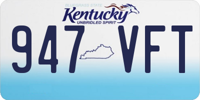 KY license plate 947VFT