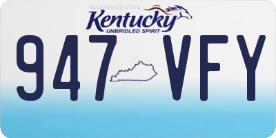 KY license plate 947VFY