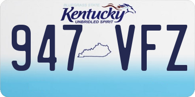KY license plate 947VFZ
