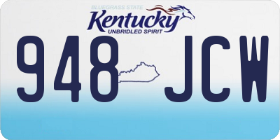 KY license plate 948JCW