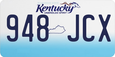 KY license plate 948JCX