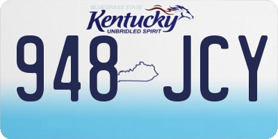 KY license plate 948JCY