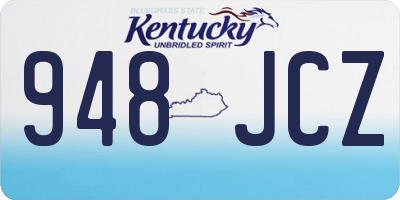 KY license plate 948JCZ