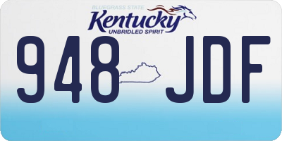 KY license plate 948JDF