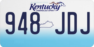 KY license plate 948JDJ