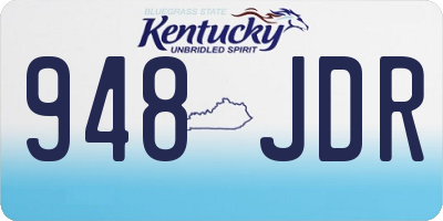 KY license plate 948JDR