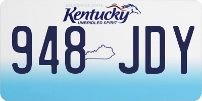 KY license plate 948JDY