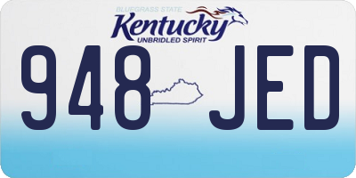 KY license plate 948JED