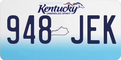 KY license plate 948JEK
