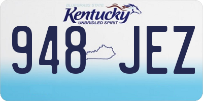 KY license plate 948JEZ