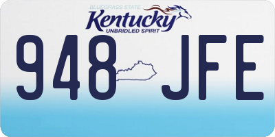 KY license plate 948JFE