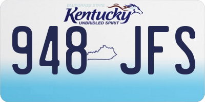 KY license plate 948JFS