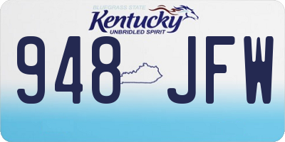 KY license plate 948JFW