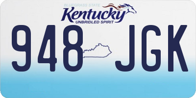 KY license plate 948JGK