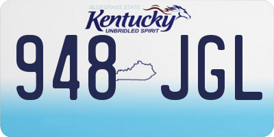 KY license plate 948JGL