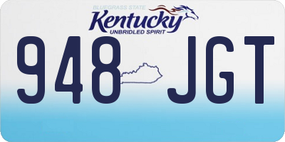KY license plate 948JGT