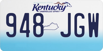 KY license plate 948JGW
