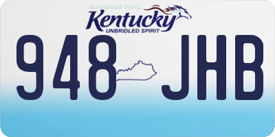 KY license plate 948JHB