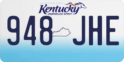 KY license plate 948JHE