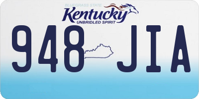 KY license plate 948JIA
