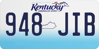 KY license plate 948JIB
