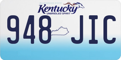 KY license plate 948JIC
