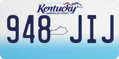 KY license plate 948JIJ