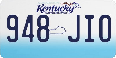 KY license plate 948JIO