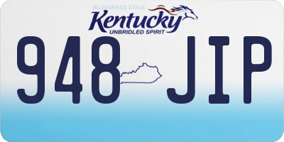 KY license plate 948JIP
