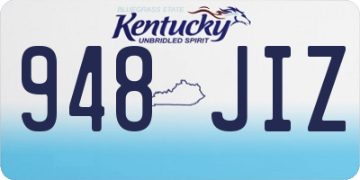KY license plate 948JIZ