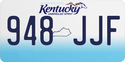 KY license plate 948JJF