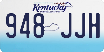 KY license plate 948JJH