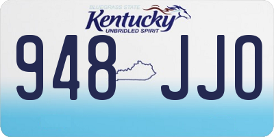 KY license plate 948JJO