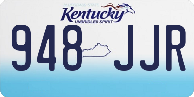 KY license plate 948JJR