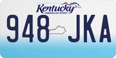 KY license plate 948JKA