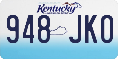 KY license plate 948JKO