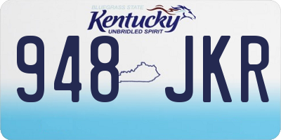 KY license plate 948JKR