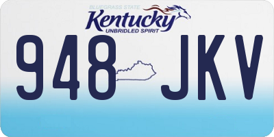 KY license plate 948JKV