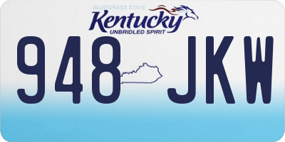 KY license plate 948JKW