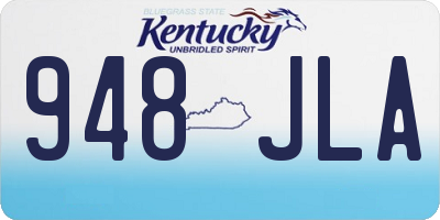 KY license plate 948JLA