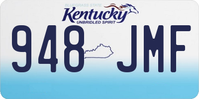 KY license plate 948JMF