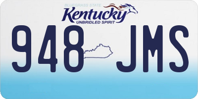 KY license plate 948JMS