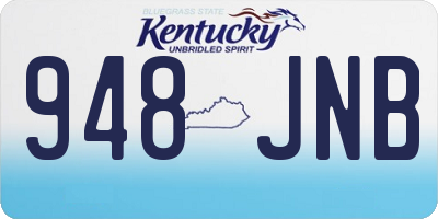 KY license plate 948JNB