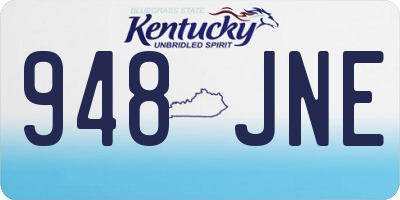 KY license plate 948JNE