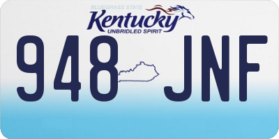 KY license plate 948JNF