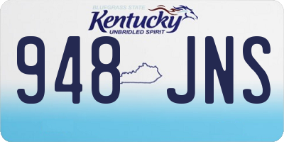KY license plate 948JNS