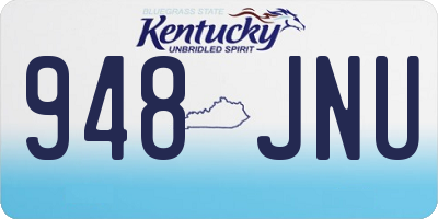 KY license plate 948JNU