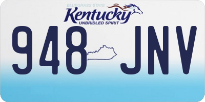 KY license plate 948JNV