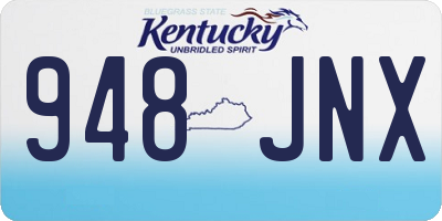 KY license plate 948JNX